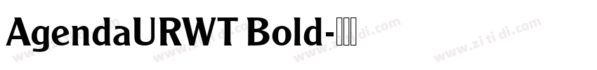 AgendaURWT Bold字体转换